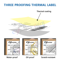 Étiquettes d'expédition imperméables 100x200mm (4*8 pouces) 100x150mm (4*6 pouces) Autocollants en accordéon Rollo pour imprimante thermique directe Zebra