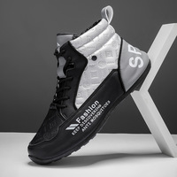 Nouvelles chaussures montantes pour hommes, bottes Martin pour hommes, chaussures de sport décontractées blanches pour hommes, baskets pour étudiants