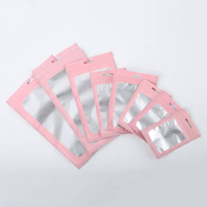 Logotipo personalizado clásico contemporáneo Ziplock embalaje autosellante reutilizable a prueba de olores Mylar bolsas con ventana transparente - Product Image 4