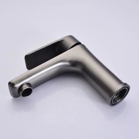 Mitigeurs de Lavabo de Salle de Bain en Acier Inoxydable Sans Plomb Gris Anthracite Anti-Rayures