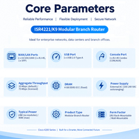 Router Kantor Cabang Terenkripsi Premium 4 GE GE/SFP WAN 75Mbps Router VPN Perusahaan Router Jaringan Gigabit ISR4221/K9