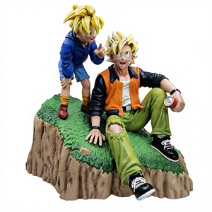Figura de Anime de Dos Chicos Rubios con Base de Hierba, Estatua Coleccionable de Resina para Colección y Exhibición de Fans - Product Image 1