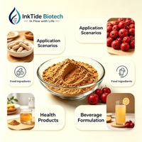 Extrait de fruit d'aubépine en poudre, ingrédient naturel de supplément alimentaire, flavonoïdes 5% 20% UV pour aliments et boissons fonctionnels, fourni par l'usine