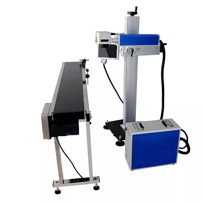 Draagbare Mini Fiber Co2 Fly Laser Markering Machine Agent Prijs 20W 30W 50W Aanpasbaar