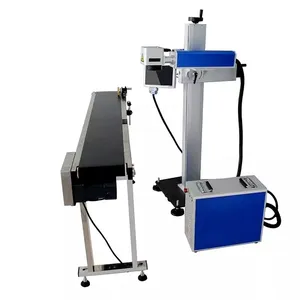 Agente portátil da máquina de marcação a laser CO2 fly, preço 20W 30W 50W, personalizável, mini fibra