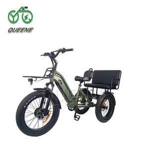 QUEENE di alta qualità 3 ruote Cargo E-triciclo grasso pneumatico caccia <span class=keywords><strong>bicicletta</strong></span> <span class=keywords><strong>elettrica</strong></span> <span class=keywords><strong>con</strong></span> mozzo anteriore del motore 48V batteria al litio - Product Image 3