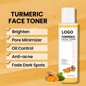 Ensemble de soins du visage au curcuma naturel 9 pièces, kit de soin du visage éclaircissant pour éliminer les taches brunes, avec savon, tonique, sérum, crème pour le visage, masque à l'argile - Product Image 2