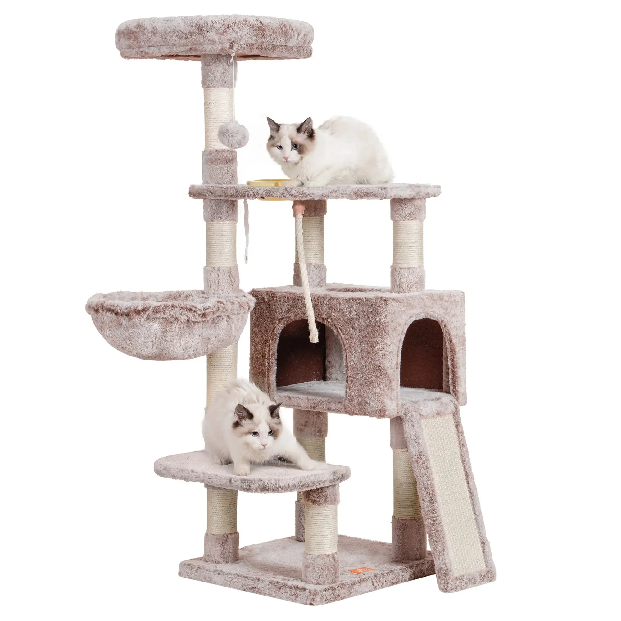 Grosir mainan hewan peliharaan kualitas tinggi lantai ke langit-langit kucing memanjat pohon rumah kucing menara pohon kayu kucing besar pohon & goresan