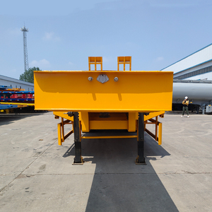 Semirremolque de plataforma baja de 3 ejes para transporte seguro de maquinaria pesada de fábrica en venta - Product Image 2