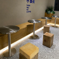 Meubles modernes Tables et chaises d'appoint pour café Table de dîner en acier inoxydable Table de salle à manger ronde de luxe