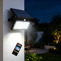Lampe murale solaire pliable à LED, panneau solaire mono 2835 SMD, lampe LED extérieure étanche 6000K, lumière LED solaire avec télécommande
