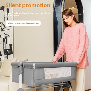 Chất Lượng Cao Sản Phẩm Em Bé Chiều Cao Có Thể Điều Chỉnh Giường Cũi Cho Trẻ Sơ Sinh Với Muỗi Lưới Có Thể Tháo Rời Đa-Chức Năng Bé Giường Cũi Bộ Đồ Giường Bộ - Product Image 4