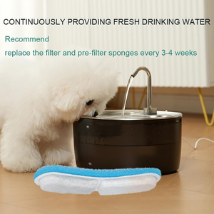 Fontaine à eau pour animaux de compagnie à circulation automatique 3L, pompe intelligente sans fil, alimentée par batterie rechargeable, distributeur d'eau hygiénique pour chats/chiens - Product Image 5