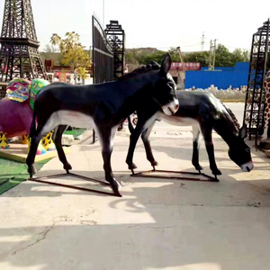 חיצוני גן חיים גודל שרף בעלי החיים פיסול פיברגלס חמור פסלי - Product Image 1