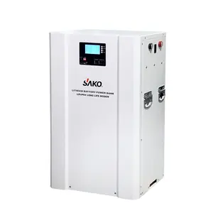 Sako li-mega harga grosir baterai Lithium 48 Volta 48 V 200Ah penyimpanan sistem surya daya besi fosfat Ion Lifepo4 baterai