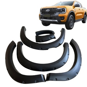 عالية الجودة حاجز مشاعل لفورد رينجر 2022 Wildtrak ABS ماتي الأسود <span class=keywords><strong>6</strong></span> قطعة عجلة قوس درابزين مضيئة اكسسوارات السيارات - Product Image 1