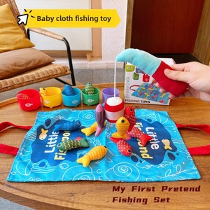 ของเล่นตกปลาแบบมอนเตสซอรี่สำหรับเด็ก ลายปลา สำหรับแผ่นผ้า 3 มิติ เสริมพัฒนาการเด็กเล็ก 0-24 เดือน - Product Image 3