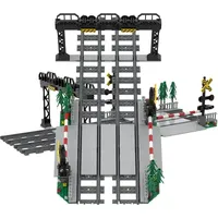 Masterpiece OEM Vente en gros 282 pièces Jouet de construction pour enfants en plastique ABS, Ensemble de rails de train avec passages à niveau, barres de levage et voies créatives