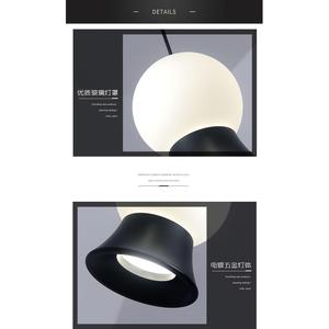 Lámpara de Araña Nórdica LED Posmoderna de Bola de Cristal, Diseño Creativo Minimalista para Restaurante, Bar, Mesita de Noche, Escalera, Lámparas Colgantes - Product Image 1