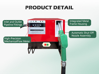 Mini-distributeur de carburant mécanique auto-amorçant 12V/24V, machine de transfert de carburant portable pour diesel