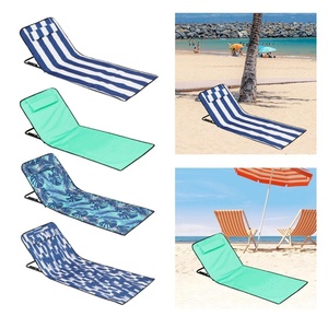 Chaises de plage légères et portables, coussins pliables, siège en métal, <span class=keywords><strong>lit</strong></span> de plage pour le camping, la pêche, le jardin, les voyages, la piscine, utilisation en extérieur - Product Image 2