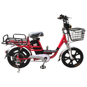 Bicicleta eléctrica con marco de acero al carbono, 18 pulgadas, batería de litio de 350w, 48v/12ah, entrega de comida - Product Image 3