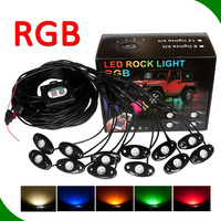 Mini-projecteurs LED RVB pour véhicules (voitures, camions, VUS) 12V 24V, avec télécommande et support, pour éclairage de travail