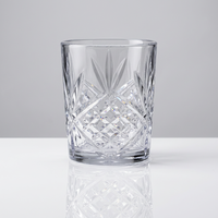 Mug à bière classique populaire de 325 ml en plastique PS à coupe basse, motif diamant, avec motifs scintillants pour fêtes, bars et usage domestique - Vin, eau et thé