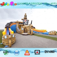 Glissière d'eau gonflable de thème de méga pirate pour le grand toboggan aquatique d'enfants avec la piscine à vendre