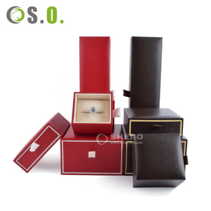 Factory Jewelry Imitation Paper Box Custom Package Design Luxury Pu Leather Jewelry <b>Ring</b> Necklace Jewellery Paper Box Package - Product Image 2