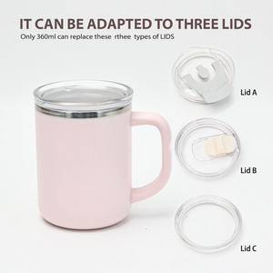 <span class=keywords><strong>Mug</strong></span> <span class=keywords><strong>à</strong></span> large ouverture de grande capacité de 500 ml, <span class=keywords><strong>mug</strong></span> en acier inoxydable adapté <span class=keywords><strong>à</strong></span> trois couvercles, anti-fuite, pour la maison, le camping, avec poignée, <span class=keywords><strong>mug</strong></span> <span class=keywords><strong>à</strong></span> café - Product Image 1