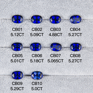 Piedras Hechas a Mano por el Fabricante, Color Azul, Gema Suelta, Joyería, Cultivada en Laboratorio, Igual que el Zafiro Natural - Product Image 4