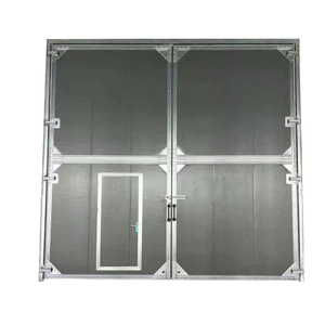 Porte battante industrielle de style professionnel, fabriquée en usine, volet en acier pour entrepôt extérieur, fabrication manuelle, vente en gros Chine - Product Image 6