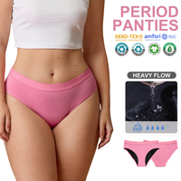 Culottes menstruelles imperméables à 4 couches ODM, sous-vêtements d'incontinence en coton, culotte menstruelle pour femmes, période menstruelle