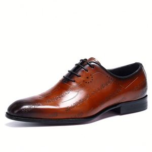 Chaussures habillées pour hommes de haute qualité, nouveaux styles, en cuir véritable, élégantes, mode Derby, pour le bureau et les affaires - Product Image 3