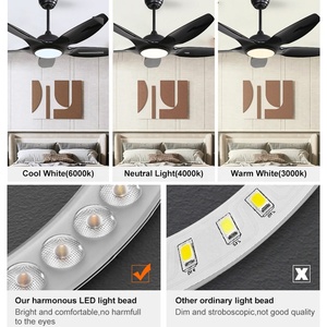 Modern Luxury CB CE Approved <strong>Wall</strong> Switch <strong>Remote</strong> <strong>Control</strong> 48 Inch 60 Inch Low Noise Led <strong>Ceiling</strong> <strong>Fan</strong> With Light - Product Image 3