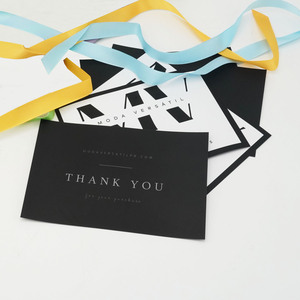 Custom Black <strong>Business</strong> <strong>Cards</strong> With UV Logo Design Double Sided Offset Printing Kraft Paper Cardboard Material Greeting Postcards - Product Image 3