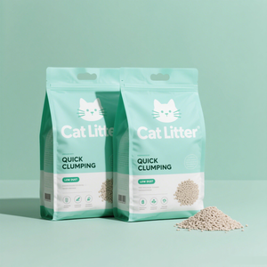 Sacchetto Personalizzato per Lettiera per Gatti Biodegradabile 10kg 20kg 25L Confezione in Carta per Pellet di Tofu e Argilla Sacchetto Riutilizzabile con Manico - Product Image 3