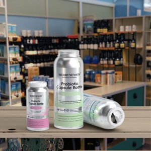 Aluminum Bottle with Ring-Pull for Supplement Capsule <b>Pill</b> Food Grade Material Metal <b>Container</b> Tablets Packaging - Product Image 3