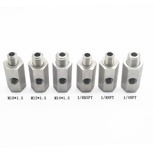 อะแดปเตอร์ระดับไฮดรอลิกสแตนเลส M10 1.5 M12 1.5 M14 1.5 สำหรับอุปกรณ์จ่ายเทอร์โบชาร์จเจอร์อะไหล่ซ่อมรถยนต์ - Product Image 3
