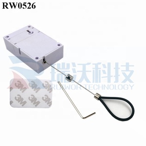 RUIWOR RW0526 Rétractable Cuboïde <span class=keywords><strong>Câble</strong></span> D'affichage avec Réglable Anti-vol En Acier Inoxydable Boucle De <span class=keywords><strong>Câble</strong></span> Enduit de Silicone Tuyau - Product Image 3