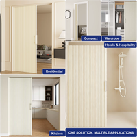 Cortina de Ducha Magnética Plegable de 75 Pulgadas, Sin Rieles, Sin Perforaciones, Tejido de Punto Resistente, Impermeable, Moderna, para Hogar y Hotel