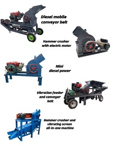 Petit concasseur à marteaux diesel avec moteur, roulement, PLC et boîte de vitesses pour l'extraction d'or, le concassage de pierres en poudre, haute productivité - Product Image 6