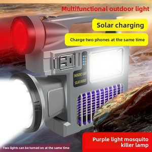 Linterna Portátil Solar ABS Multifunción con Pantalla para Uso de Emergencia, Carga Tipo-C, para Exteriores, Ideal para Douyin - Product Image 5