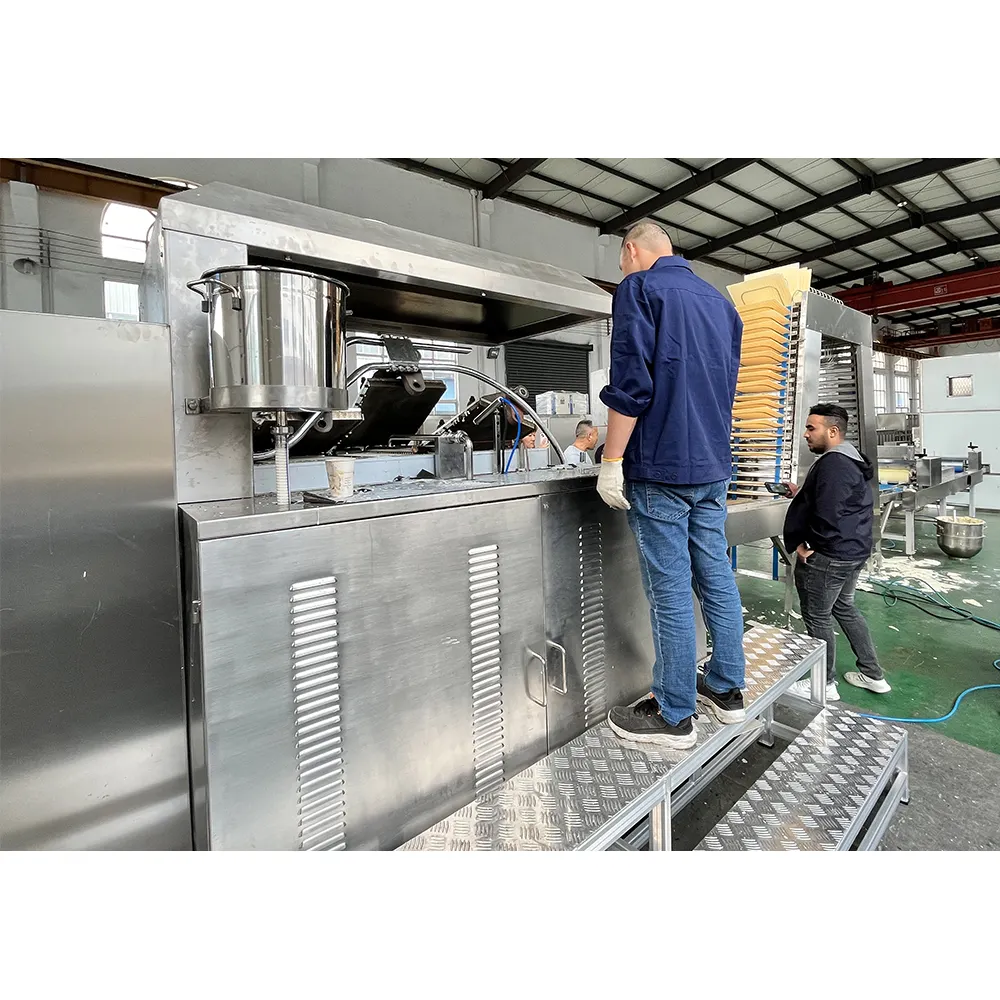 Automatic Sandwich wafer making machine chocolate coating wafer production line from shanghai factory