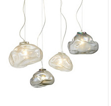 Lustre en verre nuage créatif nordique, simple, pour <span class=keywords><strong>restaurant</strong></span>, escalier, hall d'hôtel, bureau de vente, bar, décoration - Product Image 5
