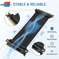 Câble d'extension Riser PCIe 4.0 X16 d'usine 64 Go/s 16 GT/s pleine vitesse compatible avec les cartes graphiques RTX 5090 5080 RX 7900 XT et les modèles antérieurs PCIe pour ordinateur