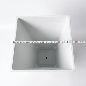 Pot de fleurs d'extérieur pour balcon, en plastique blanc, grand, carré, écologique, avec trou de drainage, pour terrasse, jardinage - Product Image 2