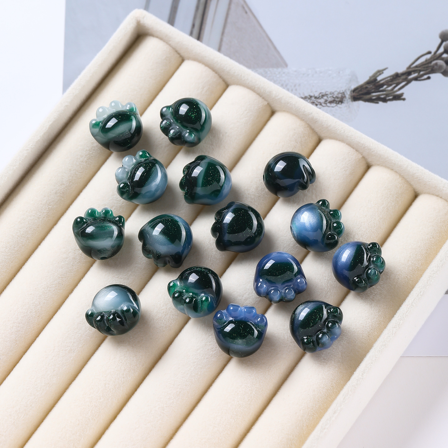 Le vert foncé devient bleu