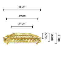 Ensemble de plateaux en fer islamique 642023, 34/49/46 cm, miroir métallique, décoration de l'Aïd Moubarak, Ramadan, fournitures de fête, PartyMaker